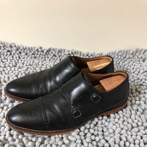 Johnston & Murphy Black Monk Strap Shoes